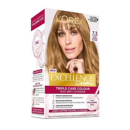 L'Oreal Excellence Creme 7.3 Dark Golden Blonde Hair Colour - 1 Unit - Auzzi Store