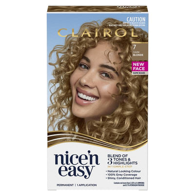 Clairol Nice N Easy 7 Natural Dark Blonde Permanent Hair Colour - 173g