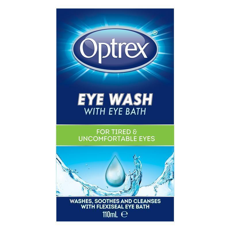 Optrex Fresh Eyes Liquid Eye Wash Bath 110ml - Refresh & Cleanse Your ...