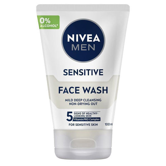 NIVEA MEN Face Wash Sensitive - 100mL-Auzzi Store