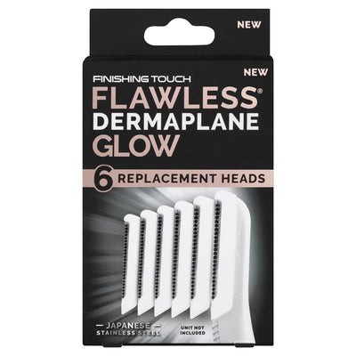 Flawless Finishing Touch Dermaplane Glow Replacement Heads - 6 Pack