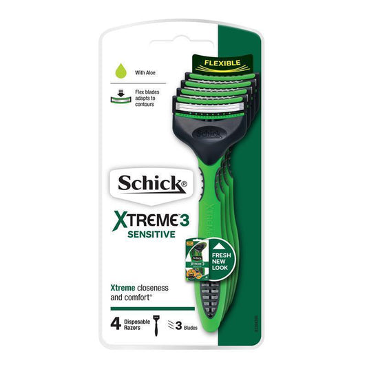 Schick Xtreme 3 Sensitive Men's Disposable Razors - 4 Pack-Auzzi Store