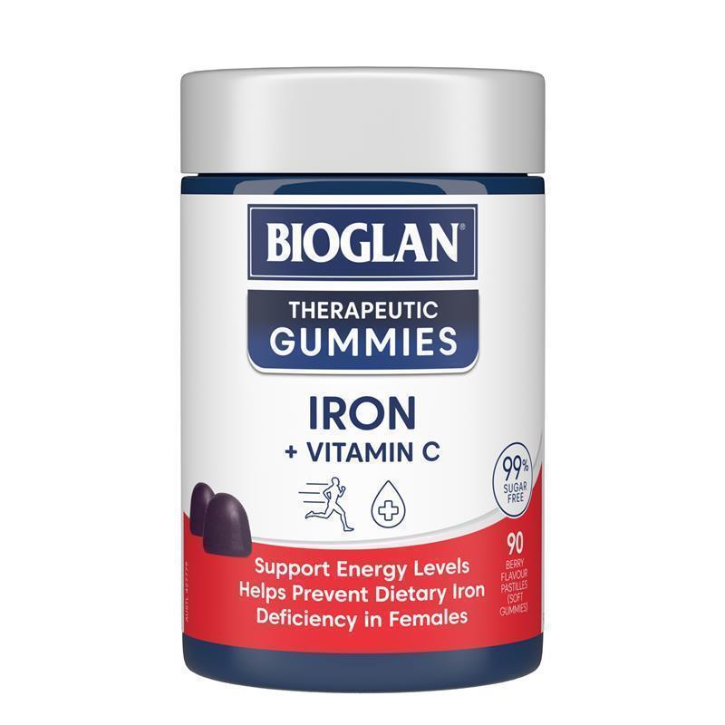Bioglan Iron + Vitamin C Therapeutic Gummies - 90 Soft Chews