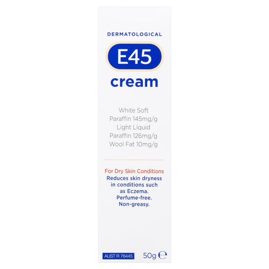 E45 Moisturising Cream for Dry Skin & Eczema - 50g - Auzzi Store