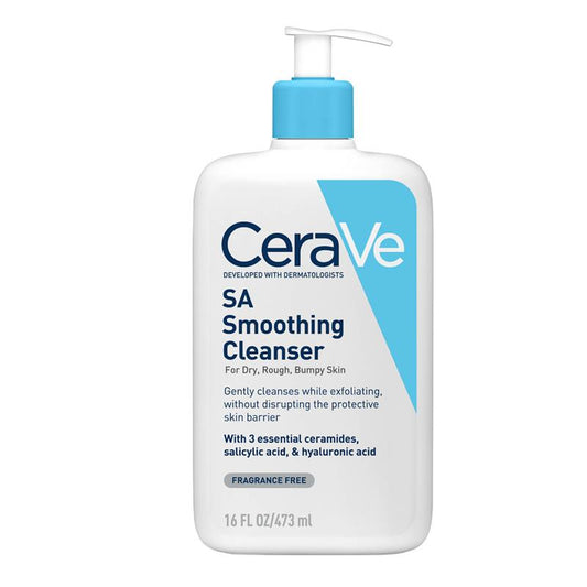 CeraVe SA Smoothing Cleanser 473ml - Gentle Salicylic Acid Cleanser for Dry Skin - Auzzistore
