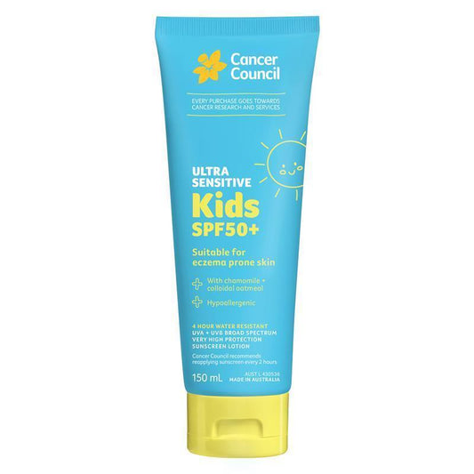 Cancer Council SPF50+ Ultra Sensitive Kids 150ml - Gentle Sun Protection