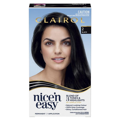 Clairol Nice N Easy 2 Black Permanent Hair Colour 173g