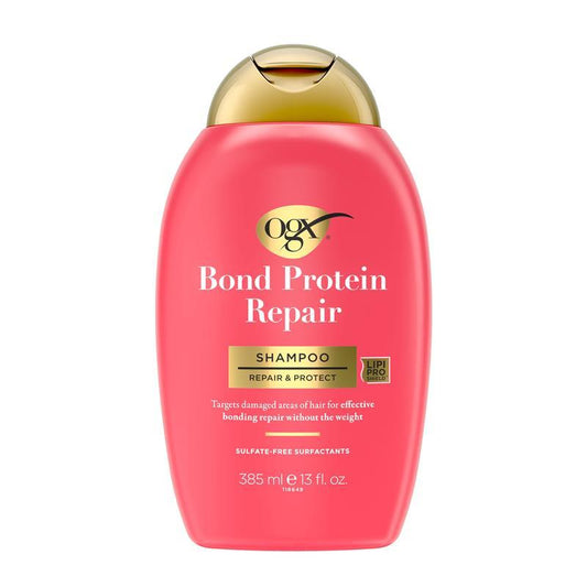 OGX Bond Protein Shampoo 385ml - Gentle Cleansing for Damaged Hair - Auzzistore