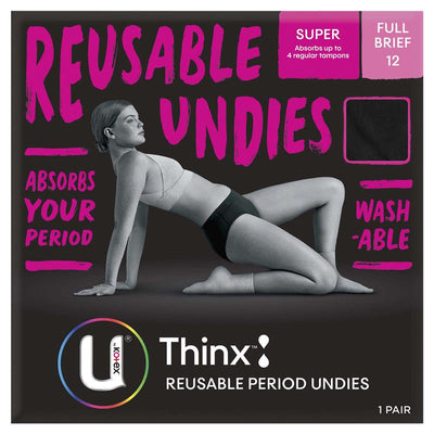 U By Kotex Briefs Super Size 12 - Reliable Full-Brief Period Undies