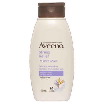 Aveeno Stress Relief Lavender Body Wash 354ml for Sensitive Skin