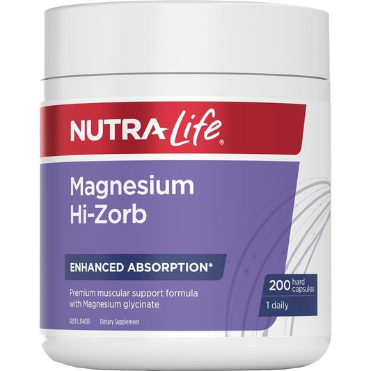 Nutra-Life Magnesium Glycinate 200 Capsules – High Absorption Supplement
