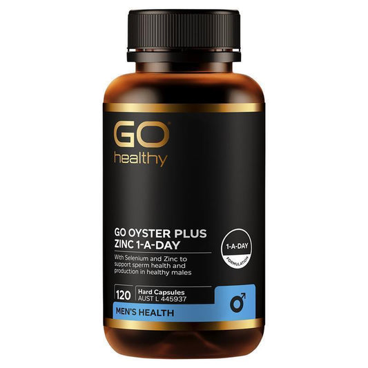 GO Healthy Oyster Plus Zinc 1-A-Day 120 Capsules – Male Health Support