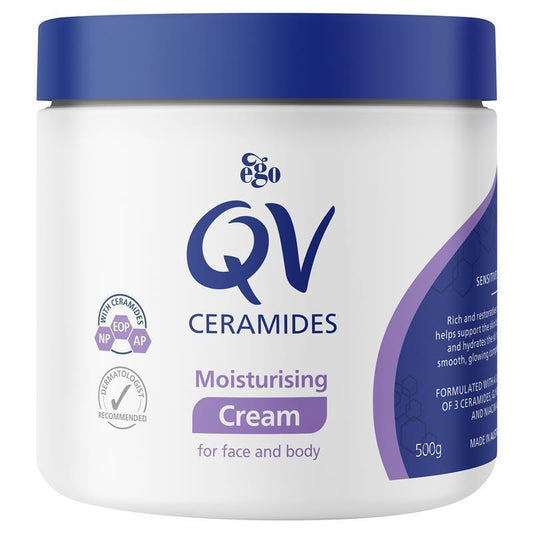 Ego QV Ceramides Cream 500g - Rich Hydration for Sensitive Skin