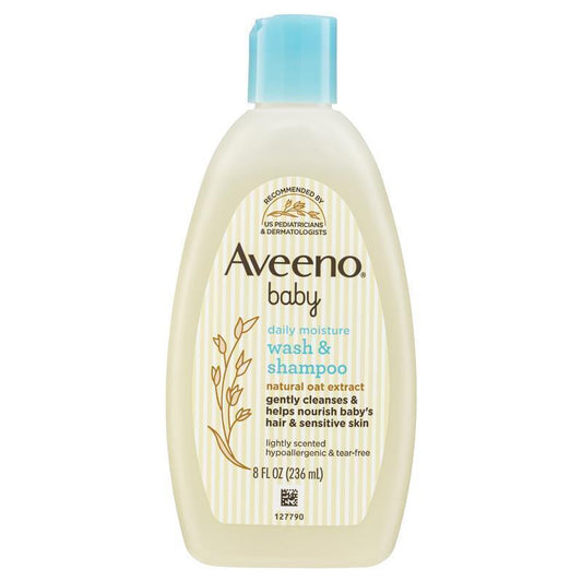 Aveeno Baby Daily Moisture Lightly Scented Wash & Shampoo - 236mL-Auzzi Store