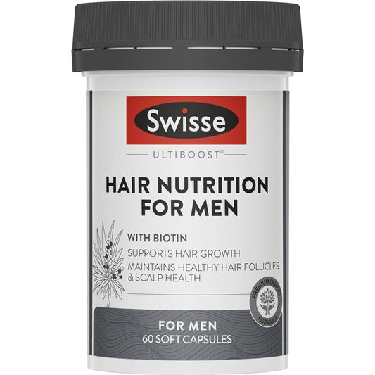 Swisse Hair Nutrition for Men - 60 Capsules for Hair Growth Support - Auzzi Store