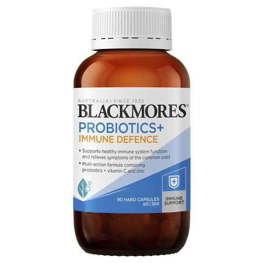 Blackmores Probiotics+ Immune Defence 90 Capsules, 20B CFU, Vitamin C, Zinc