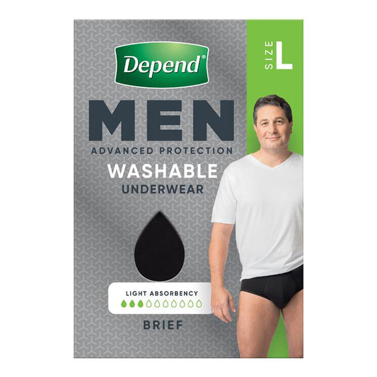 Depend Men’s Washable Incontinence Underwear - Large, 100ml Absorbency – view 2