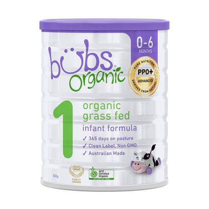 Bubs Organic Grass Fed Infant Milk Formula 800g - Gentle Nutrition for Babies - Auzzi Store