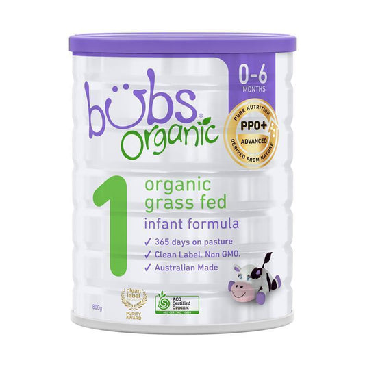 Bubs Organic Grass Fed Infant Milk Formula 800g - Gentle Nutrition for Babies - Auzzi Store