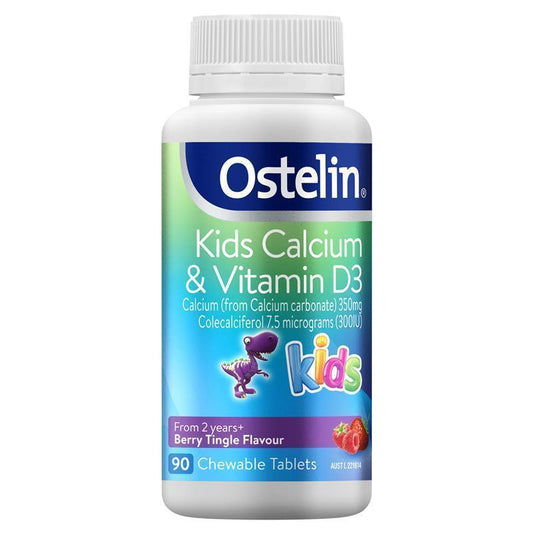 Ostelin Kids Calcium & Vitamin D3 - 90 Chewable Tablets-Auzzi Store