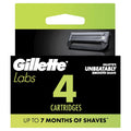 Gillette Labs 4-Pack Razor Cartridges – Compatible with Exfoliating & Heated Razors