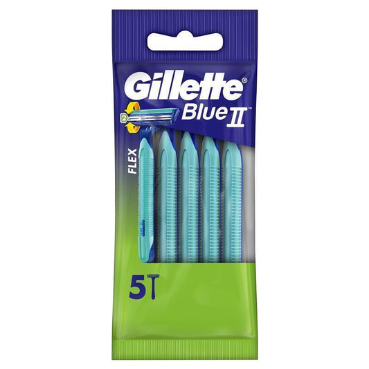 Gillette Blue II Plus Disposable Razors 5 Pack - Precision Shaving-Auzzi Store