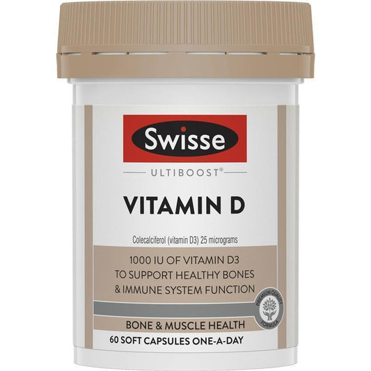 Swisse Vitamin D 60 Capsules - Essential Bone Health-Auzzi Store
