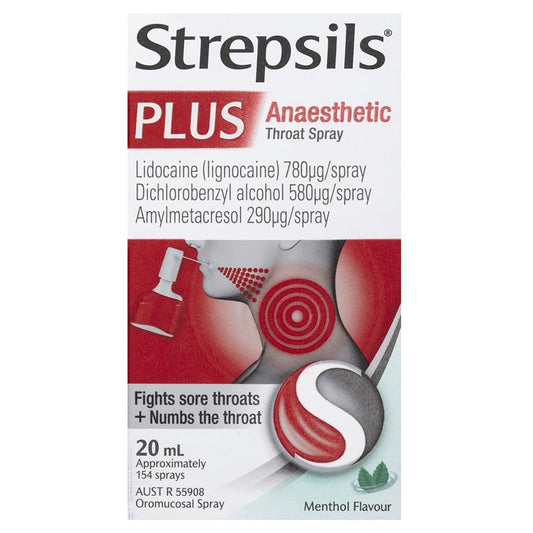 Strepsils Plus Sore Throat Numbing Spray - 20ml-Auzzi Store