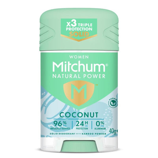 Mitchum for Women Natural Power Deodorant Stick Coconut 40g - Natural Odour Control