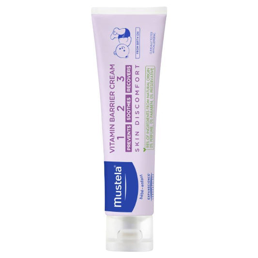 Mustela Vitamin Barrier Cream 100ml - Triple Action Protection for Baby's Skin-Auzzi Store