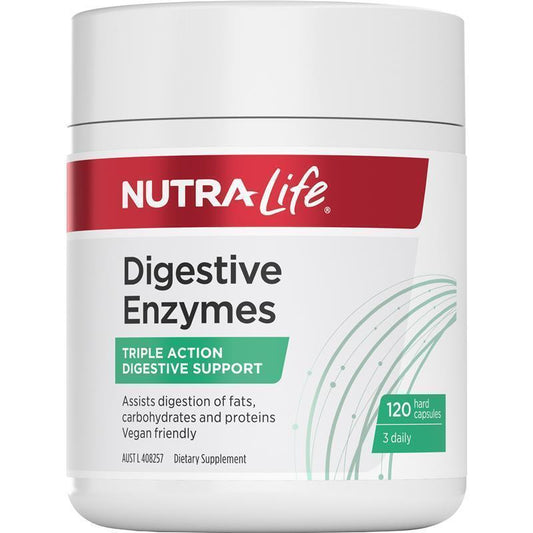 Nutra-Life Digestive Enzymes 120 Capsules - Vegan Digestive Support