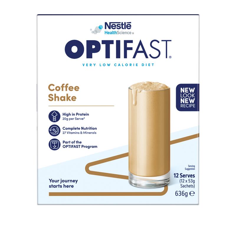 Optifast VLCD Coffee Shake 12 x 53g - Complete Low-Calorie Diet Solution
