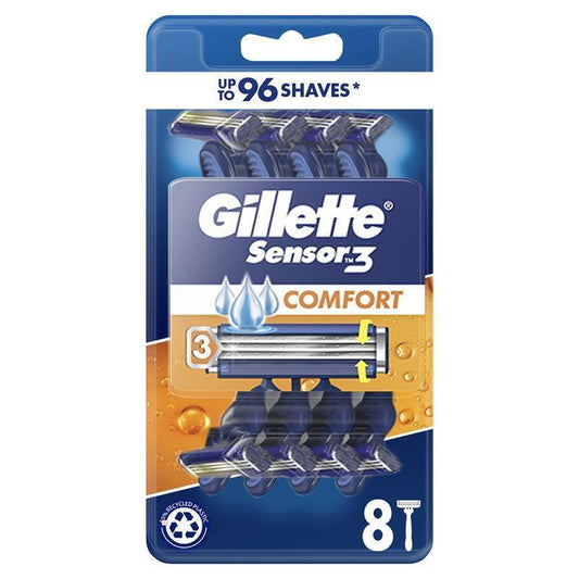Gillette Sensor 3 Disposable Razors for Men - 8 Pack-Auzzi Store