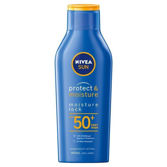 NIVEA Sun Protect & Moisture SPF50+ Sunscreen Lotion 400ml - Maximum Sun Defense-Auzzi Store