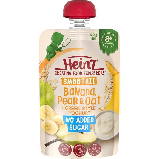 Heinz Banana & Oat Smoothie with Greek Style Yogurt Pouch 120g - 8+ Months - Auzzi Store