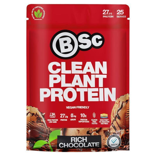 BSc Clean Plant Protein Rich Chocolate - 1kg - Auzzistore