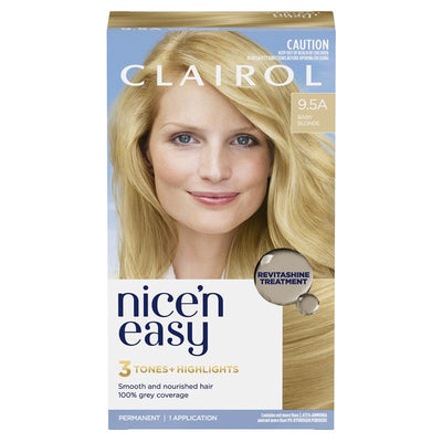 Clairol Nice N Easy 9.5A Natural Baby Blonde Permanent Hair Colour - 173g