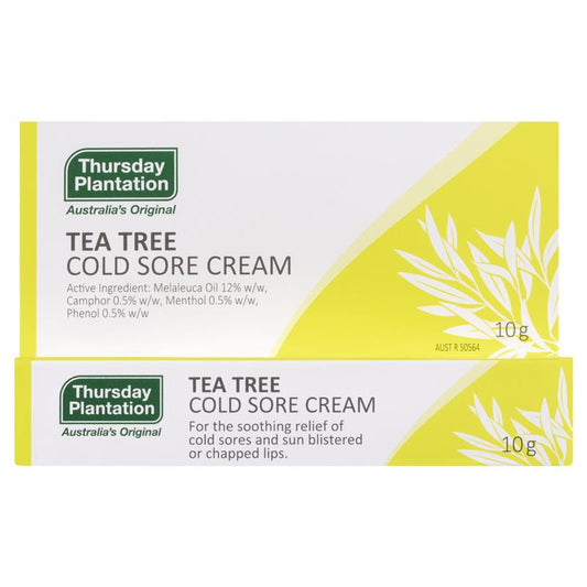Thursday Plantation Tea Tree Cold Sore Cream 10g - Soothing Relief for Cold Sores-Auzzi Store