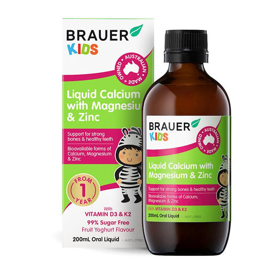Brauer Kids Liquid Calcium with Magnesium & Zinc, Fruit Yoghurt, 200ml – view 2