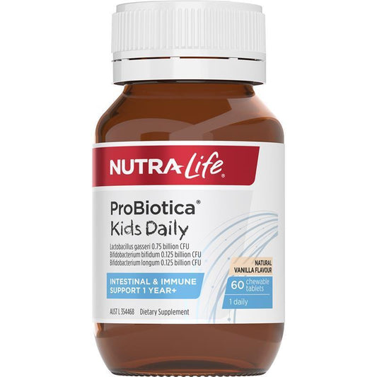 Nutra-Life Probiotica Kids Daily 60 Chewable Tablets - Gut Health for Children