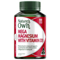 Nature's Own Mega Magnesium With Vitamin D3 100 Tablets - Muscle Support