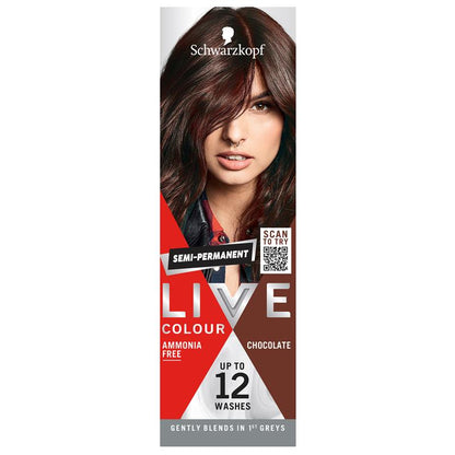 Schwarzkopf LIVE Colour Chocolate - Semi-Permanent Hair Color, 75ml