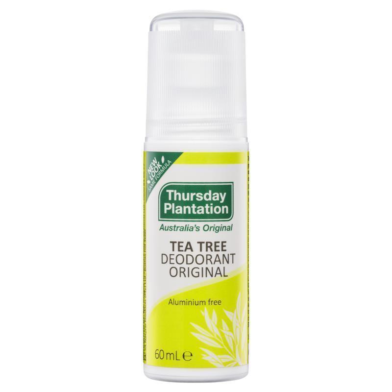 Thursday Plantation Tea Tree Deodorant Roll-On 60mL – 100% Australian Oil, Aluminium-Free