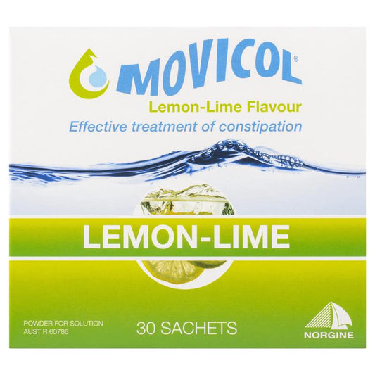 Movicol Adult Lemon Lime 30 Sachets - Effective Constipation Relief-Auzzi Store