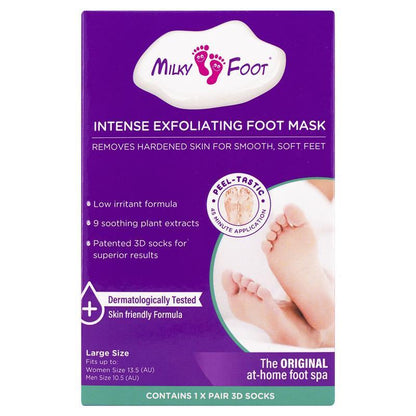 Milky Foot Large Intense Exfoliating Foot Peel Mask with AHAs & BHAs