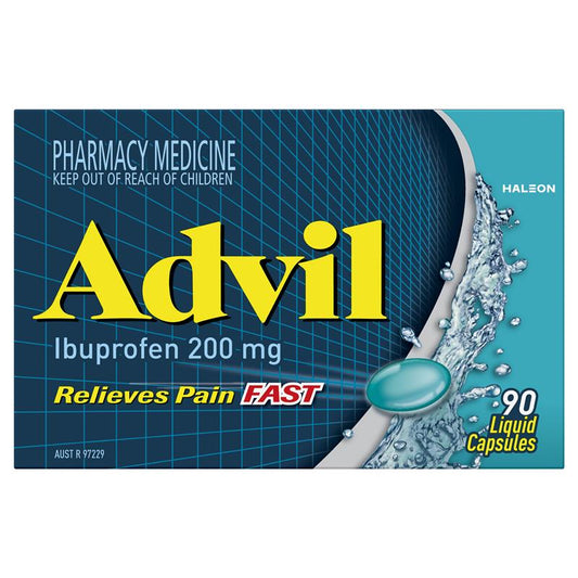 Advil Ibuprofen Pain Relief 90 Liquid Capsules for Fast Relief-Auzzi Store