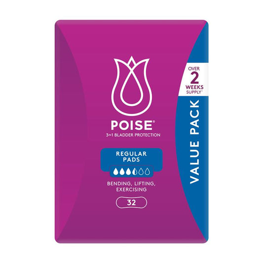 Poise Pad Regular Bulk - 32 Pack for Ultimate Bladder Protection