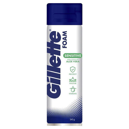 Gillette Sensitive Skin Soothing Aloe Vera Shave Foam 245g