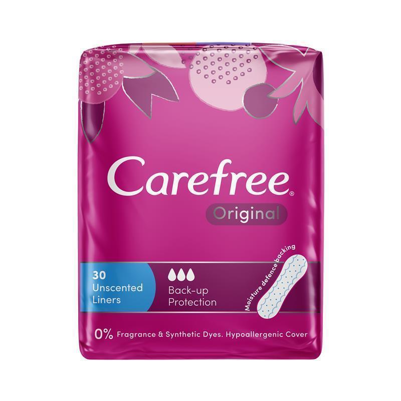 Carefree Original Unscented Panty Liners - 30 Pack-Auzzi Store