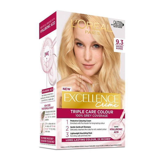 L'Oreal Excellence Creme 9.3 Light Golden Blonde Hair Colour - 1 Unit - Auzzi Store
